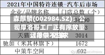 森麒麟(002984.SZ)：公司摩洛哥工厂正有序放量运行中  近来订单供不应求