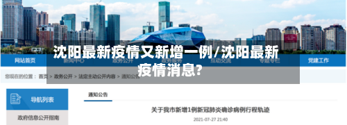 沈阳最新疫情又新增一例/沈阳最新疫情消息?