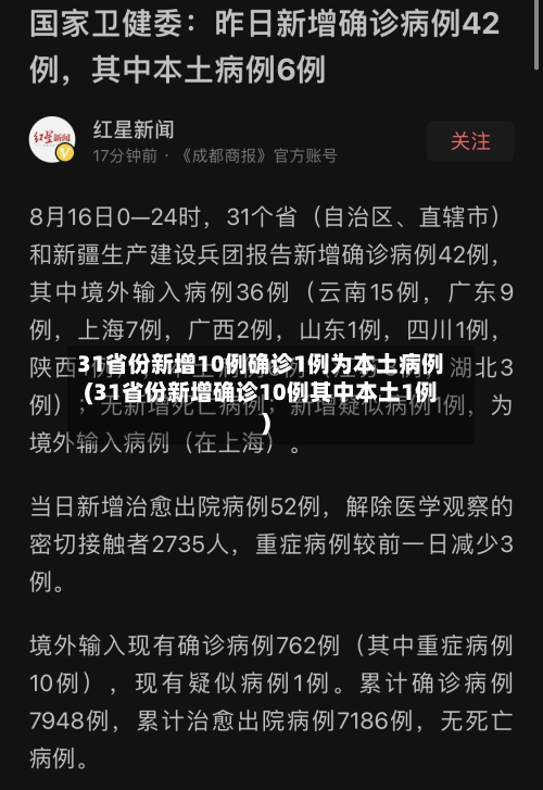 31省份新增10例确诊1例为本土病例(31省份新增确诊10例其中本土1例)