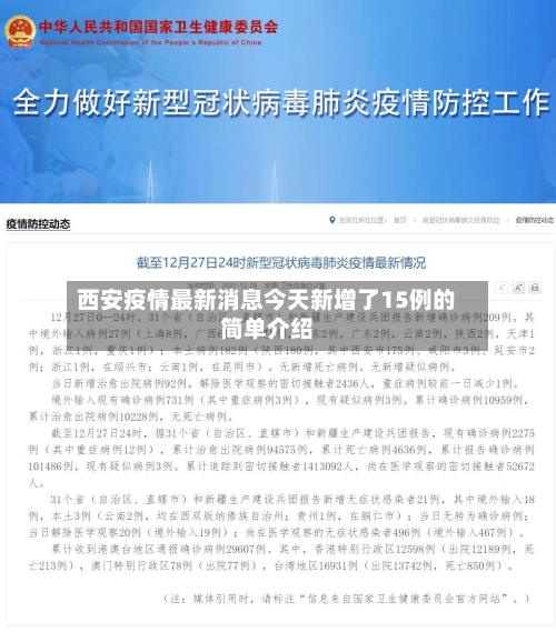 西安疫情最新消息今天新增了15例的简单介绍
