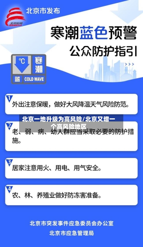 北京一地升级为高风险/北京又增一个高风险地区