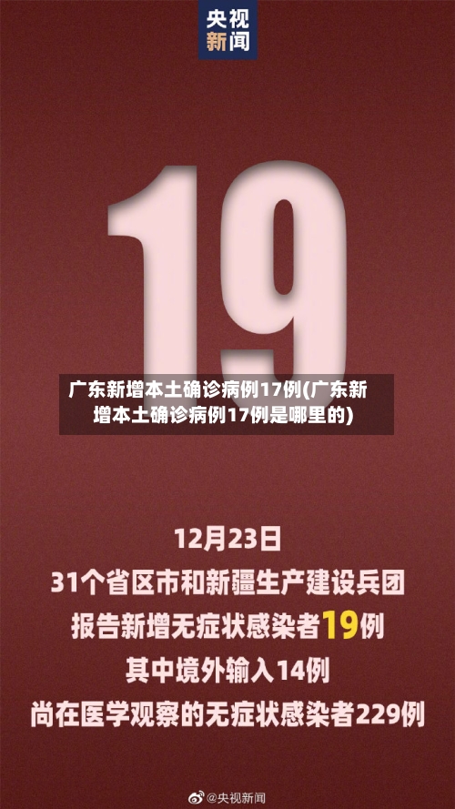 广东新增本土确诊病例17例(广东新增本土确诊病例17例是哪里的)