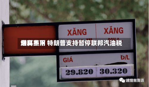 燃料费用居高不下 特朗普支持暂停联邦汽油税