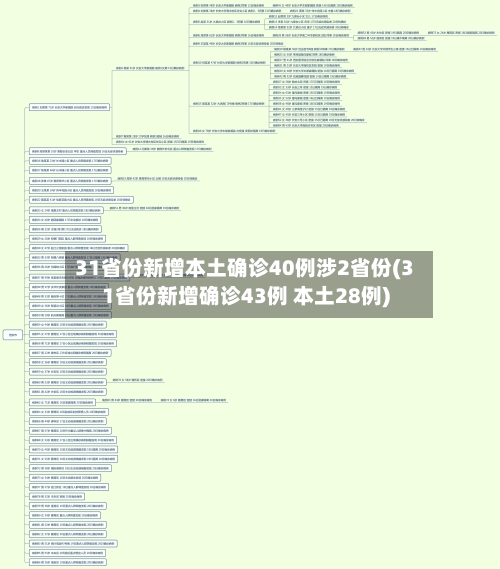 31省份新增本土确诊40例涉2省份(31省份新增确诊43例 本土28例)