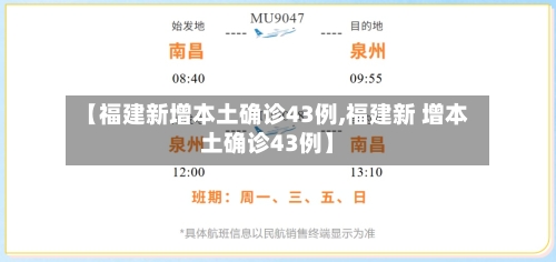 【福建新增本土确诊43例,福建新 增本土确诊43例】