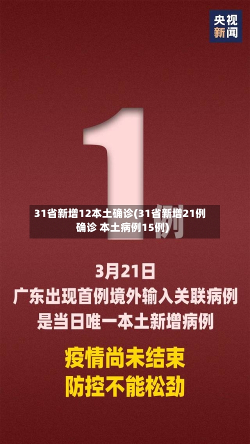 31省新增12本土确诊(31省新增21例确诊 本土病例15例)