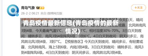 青岛疫情最新信息(青岛疫情的最新情况)
