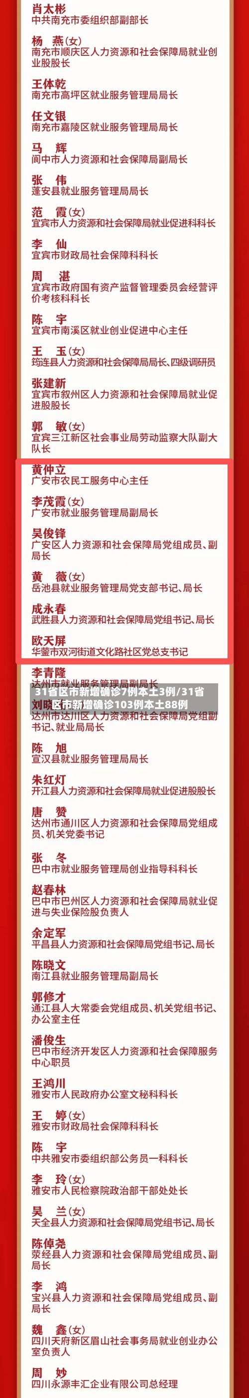 31省区市新增确诊7例本土3例/31省区市新增确诊103例本土88例